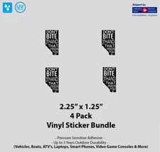 4- Pack 2.25" x 1.25" Don't Bite The Hand That Feeds You Vinyl Stickers