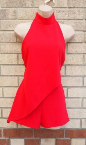PRETTYLITTLETHING PARTY RED RUFFLE CAPE HIGH NECK 