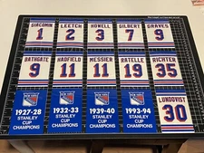 3 SIZES LUNDQVIST New York Rangers Stanley Cup & Retired # Decal Banners