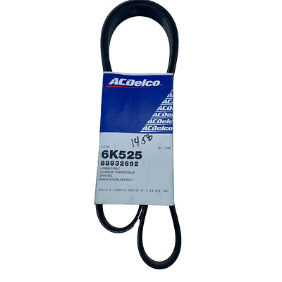 ACDelco Serpentine Belt ACD# 6K525 GM# 88932692, NEW