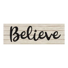 Believe Chic White Farmhouse Wood Sign Wall Décor Gift B3-06180028111