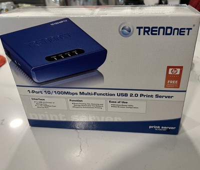 TRENDnet TE100-P1U Print Server USB-1 Port to USB 1-Port New