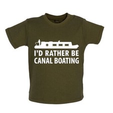 I'd Rather Be Canal Boating - Baby T-Shirt / Babygrow - Narrowboat Narrow Boat