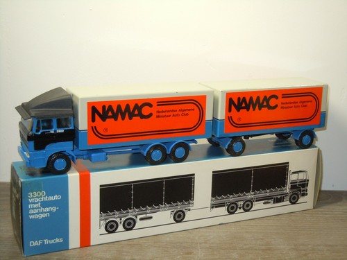 Daf 3300 Truck & Trailer NAMAC - Lion Car 1:50 in Box *49095 - Imagen 1 de 5