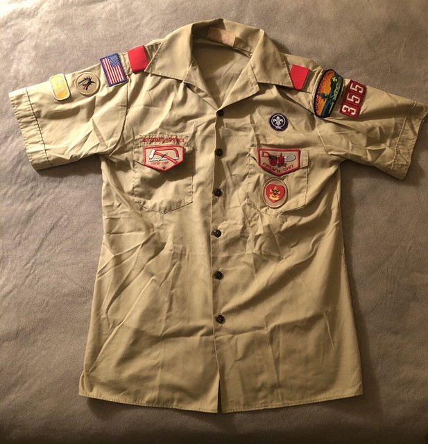 Used Official Boy Scout UNIFORM SHIRT Men's Youth Extra Large XL