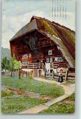 12068165 - Signed J. Hertter - Black Forest House Gutachtal Black Forest Painter
