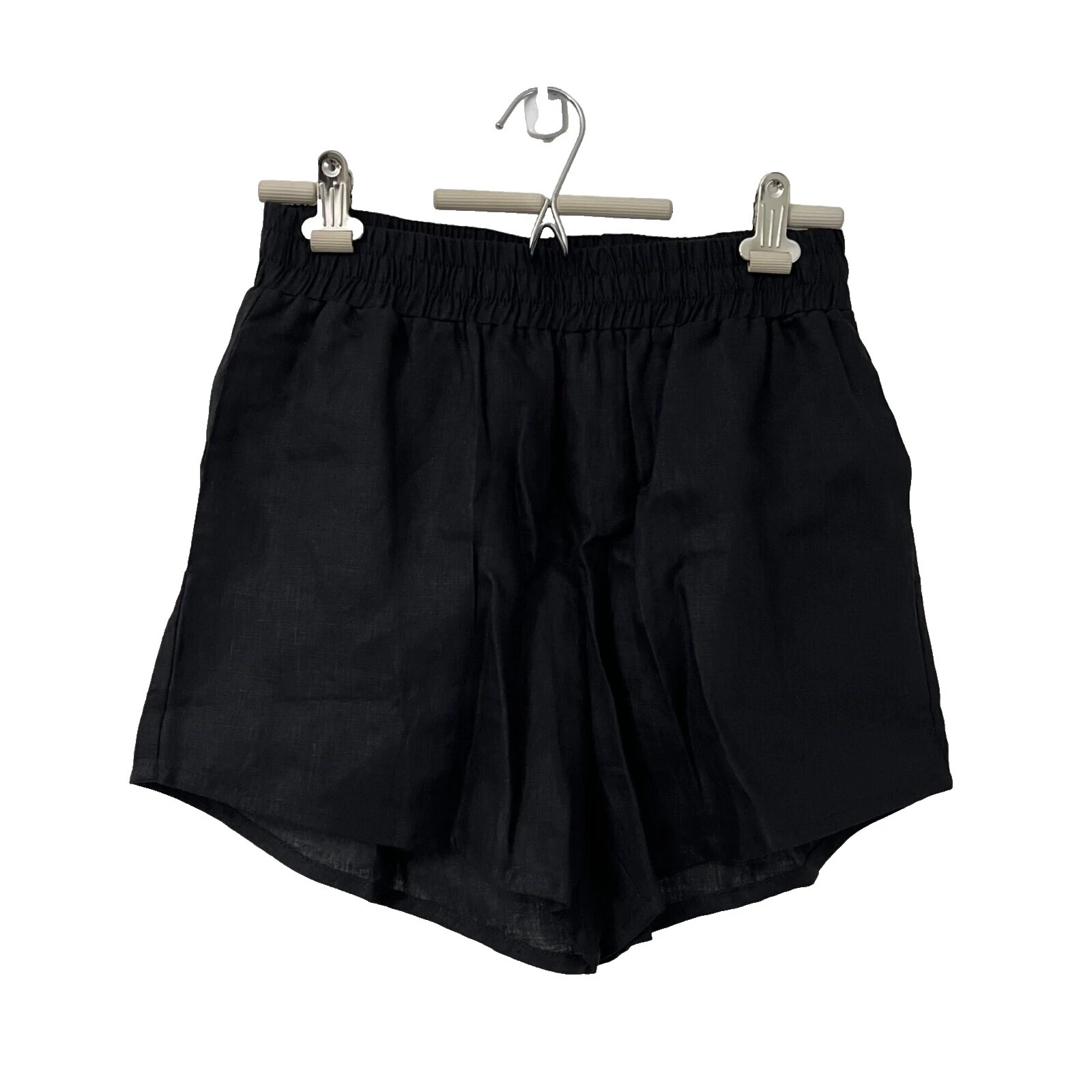 Linen Casual Solid Shorts for Women