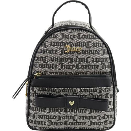 Juicy Couture BACKPACK Black Fuzzy Mini Sherpa Logo Zipper Juicy Couture BACKPACK Black Fuzzy Mini Sherpa Logo Zipper