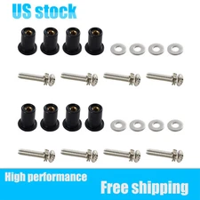 For Harley Headlight Bucket Nacelle Stainless Steel & Rubber Well Nut Kit