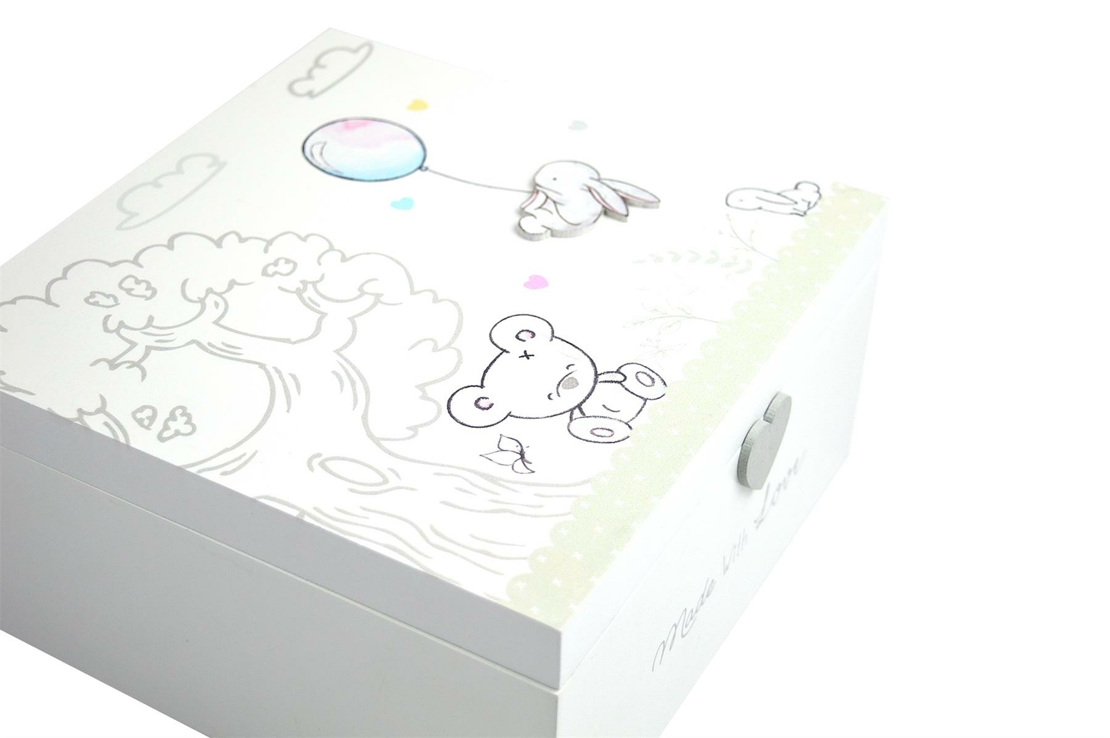 Keepsake Box Baby Treasure Chest Newborn Gender Neutral Gift Memory