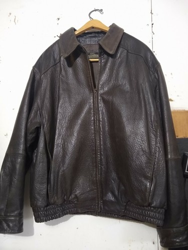 Full Zip 100% Leather Jacket Size 