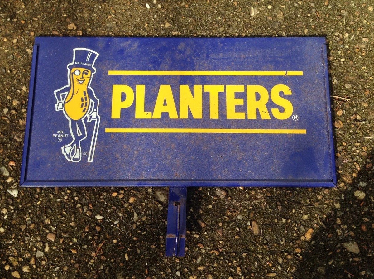 1980s MR. PEANUT PLANTERS PEANUTS STEEL DISPLAY STAND STORE RACK