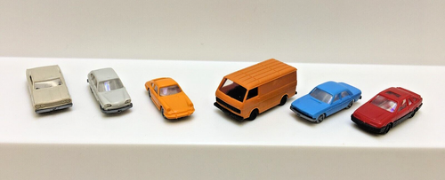 WIKING-VW Van-Porsche 911-Audi-Malibu-VW 411-Red 2dr Hatch-N SCALE VINTAGE CAR - Picture 21 of 24