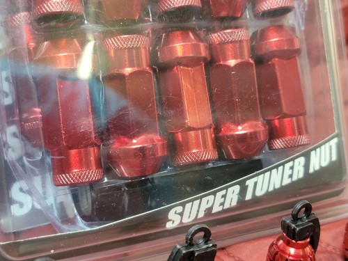 Muteki RED SR48 Tuner Lugs Kit Extended 12X1.5 Lug Nuts Valve Stem Grenade Caps - Picture 4 of 5