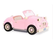 Our Generation Retro Car Pink Convertible for 18" Doll American Girl Lights NEW