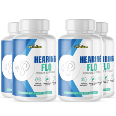 HearingFlo- Hearing Support- 4 Bottles- 240 Capsules