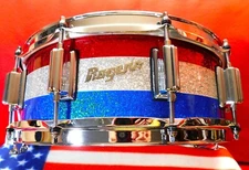 Rogers Dynasonic 5X14" Snare Drum - R W & B Sparkle- NEW