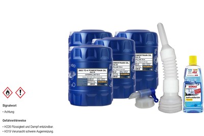 80L MANNOL TO-4 Powertrain Oil SAE 50 Motoröl  Auslaufhahn Schlauch Reiniger
