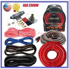 4 Gauge Car Audio Cable Kit Amplifier Install Amp RCA Subwoofer Sub Wiring 2300W