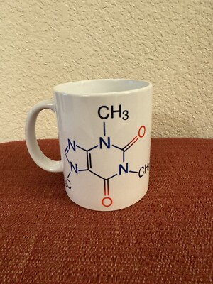 Caffeine Molecule Mug Teacher Student Science Chemistry Gift Cup
