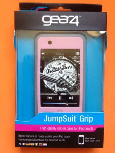 GEAR4 Jumpsuit Grip Pink & Grey Silicone Case Skin Cover for iPod Touch 2g & 3g - Zdjęcie 1 z 2