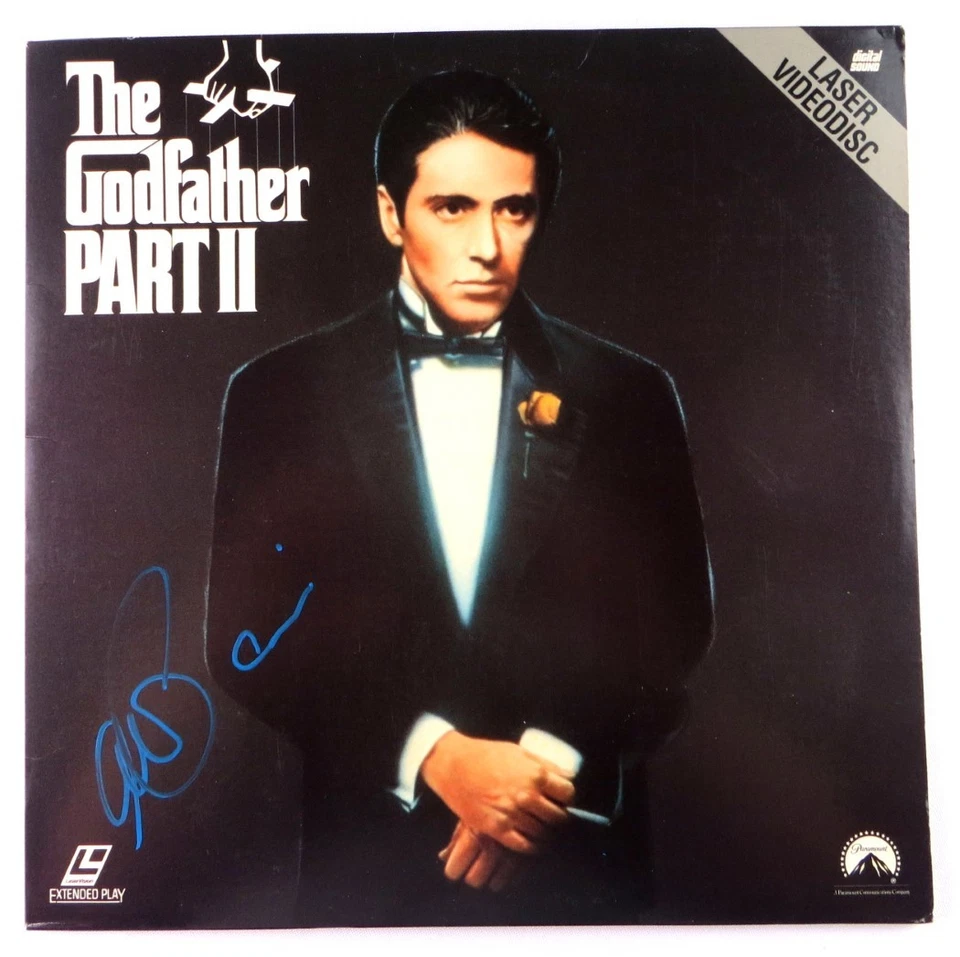 Cubierta de disco láser autografiada firmada por Al Pacino El Padrino parte II JSA YY73024