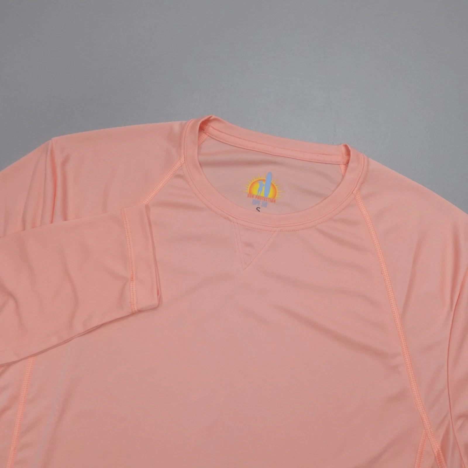 johnnie-O Gavin Long Sleeve Sun Shirt Starfish Orange UPF 50 Men's Size S