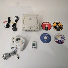 Sega Dreamcast Console Bundle 1 Controller 4 Games VMU Memory Card Tested PAL