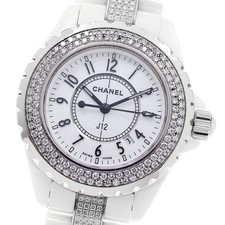 CHANEL J12 H1420 Diamond Bezel Bracelet white Dial Quartz Ladies Watch_957105