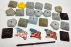 Vintage Battleground & Fort Apache Marx Playset Flag Bases & U. S. Flags