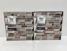 (2) Smart Tiles Crescendo Terra 9.73 in x 9.36 in Vinyl Peel and Stick Tile 4pk