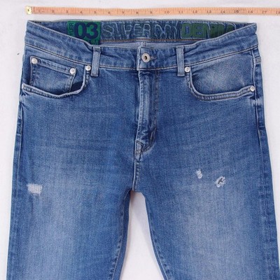 Herrens SuperDry 03 TYLER Slim Gerades Bein Elasthan Blau Jeans W32 L32