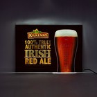 Kilkenny Bier LED Leuchtreklame Leuchtwerbung Holzschild rot inkl. Netzteil