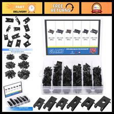 225Pcs U Nut Assortment Kit - 6 Sizes Black Auto Car Clips for Dash  Door Panel