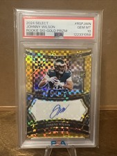 2024 Panini Select - Rookie Signatures Johnny Wilson Gold /10 PSA 10 Pop 1