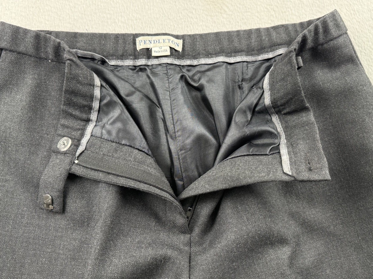 Pendleton Virgin Wool Lined Gray Pants Size 12 - image 10