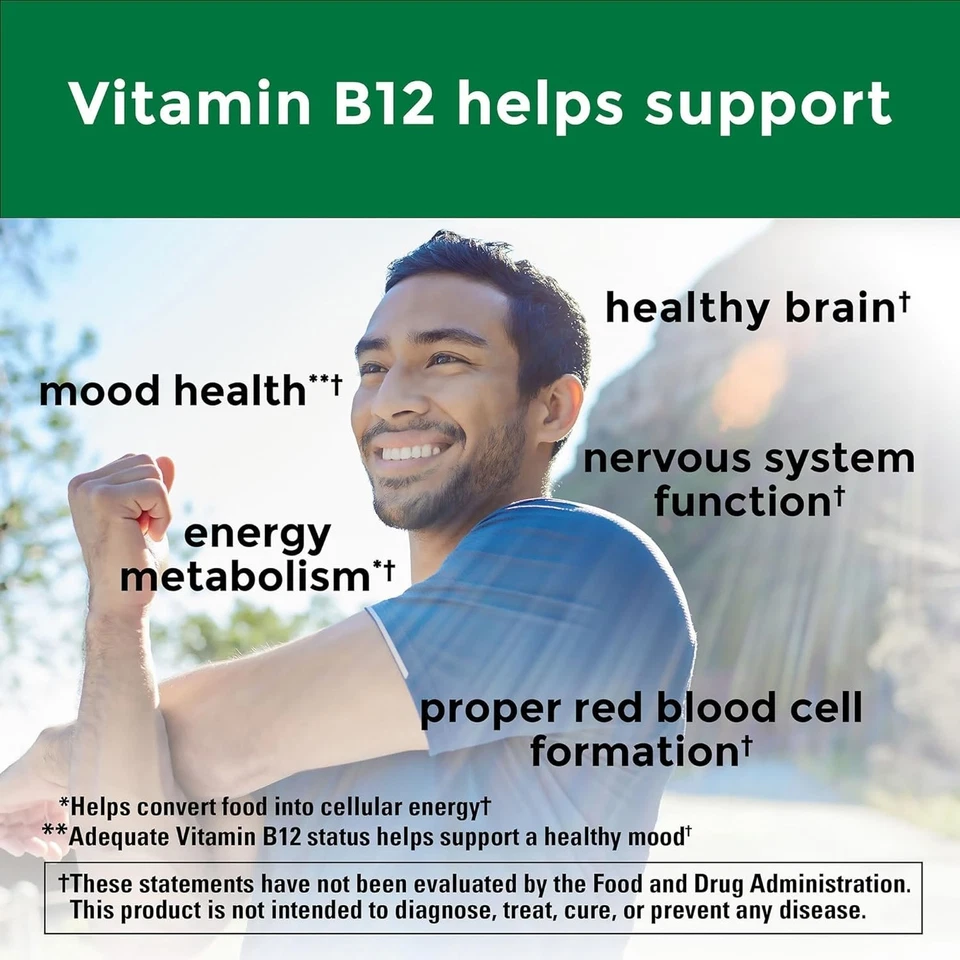 Vitamina B12 de máxima fuerza Nature Made 5000 Mcg, apoyo para el metabolismo energético Foto 3 de 4