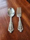 Wallace Grande Baroque Sterling Silver Baby Spoon And Fork Set