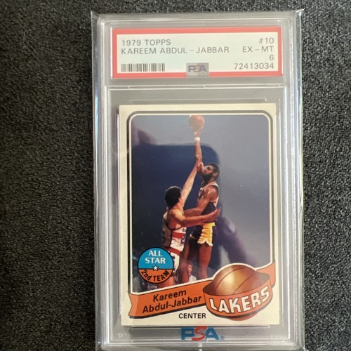 1979 TOPPS BASKETBALL #10 KAREEM ABDUL-JABBAR PSA 6 EX-MT HOF