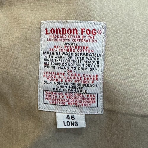 Vintage London Fog Mens Maincoats Trench Coat 46 Long Removable Fur Lining EUC - Picture 4 of 13