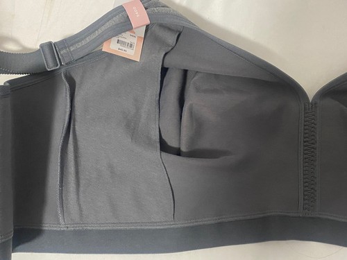 Cacique Unlined Full Coverage No Wire Bra Full Support Gray Size 54DD New - Picture 10 of 10