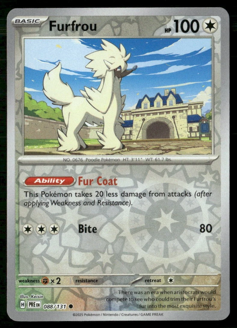 pokemon card furfrou - 126/198 - Chilling Reign variation to centering Pokemon - Furfrou (87) -