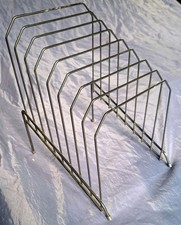 8 Slot Metal Wire Desktop File Organizer Album Holder Rack Black