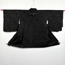 Japanese Silk Kimono Haori Jacket Samurai Vintage Unisex Traditional Robe