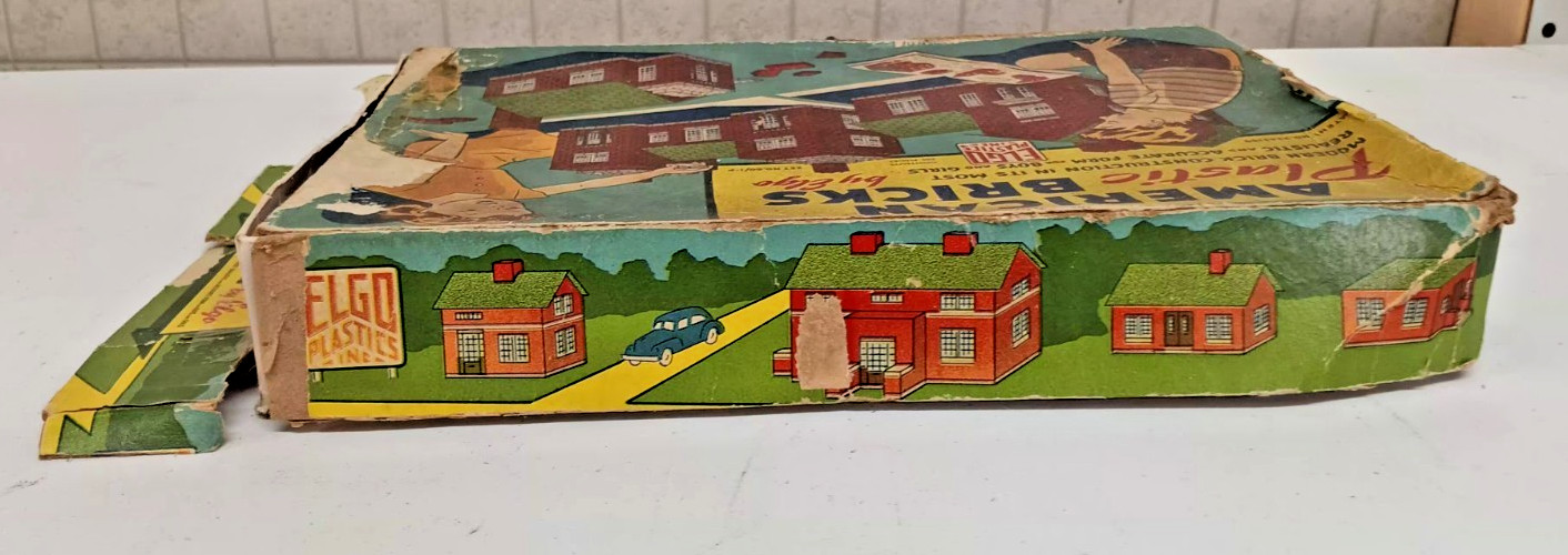 Vintage American Plastic Bricks By Elgo With Original Box