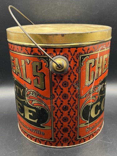 Vtg Original Cheek & Neal’s Cup Quality Coffee 4lb Maxwell House Tin Can RARE - Picture 2 of 7