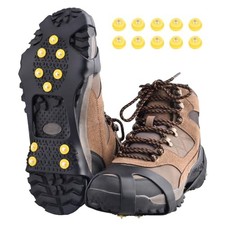 Ice Cleats for Shoes and Boots 10-Stud Anti Slip Ice Grips Medium 10 Spikes