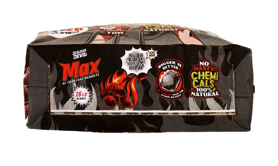Max XL 15 lbs - All Natural Hardwood Charcoal Pillow Briquets - Image 3 of 4