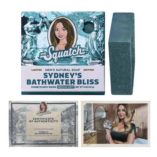 1-5x Dr. Squatch Sydney Sweeney “Sydney’s Bathwater” Soap LE 5000“IN HAND”