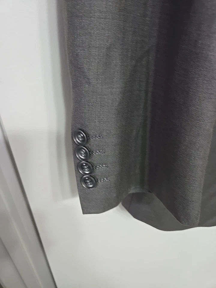 Traje Alberto Cardinali Hombre 3 Piezas 46 L 40 W Gris Perfecto Estado Foto 3 de 4